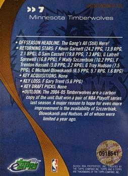 2004-05 Topps eTopps #7 Minnesota Timberwolves Back