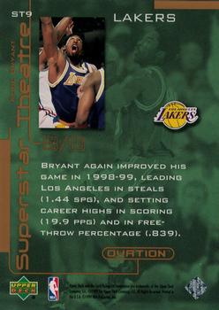 1999-00 Upper Deck Ovation - Superstar Theatre #ST9 Kobe Bryant Back