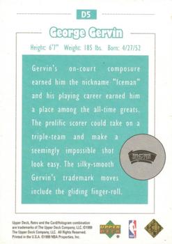 1999-00 Upper Deck Retro - Distant Replay #D5 George Gervin Back