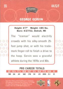 1999-00 Upper Deck Retro - Old School/New School #S5 George Gervin Back