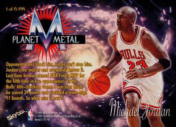 1997-98 Metal Universe - Planet Metal #1 PM Michael Jordan Back
