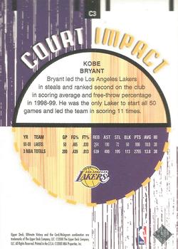 1999-00 Upper Deck Ultimate Victory - Court Impact #C3 Kobe Bryant Back