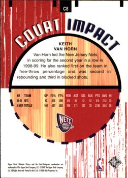 1999-00 Upper Deck Ultimate Victory - Court Impact #C8 Keith Van Horn Back
