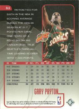 1999-00 Upper Deck Ultimate Victory - Scorin' Legion #SL6 Gary Payton Back