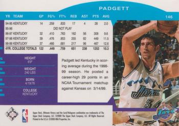 1999-00 Upper Deck Ultimate Victory - Victory Collection #146 Scott Padgett Back