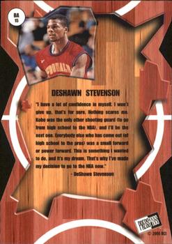 2000 Press Pass - Breakaway #BA15 DeShawn Stevenson Back