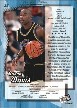 2000 Press Pass - Gold Zone #38 Baron Davis Back