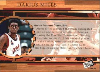 2000 Press Pass - In the Paint #IP6 Darius Miles Back
