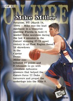 2000 Press Pass - On Fire #OF1 Mike Miller Back