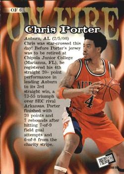 2000 Press Pass - On Fire #OF6 Chris Porter Back