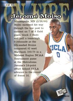 2000 Press Pass - On Fire #OF9 Jerome Moiso Back