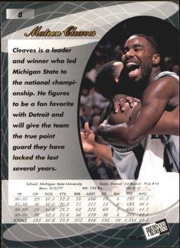 2000 Press Pass SE - Alley Oop #8 Mateen Cleaves Back