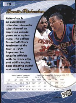 2000 Press Pass SE - Alley Oop #10 Quentin Richardson Back