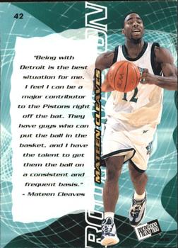 2000 Press Pass SE - Alley Oop #42 Mateen Cleaves Back