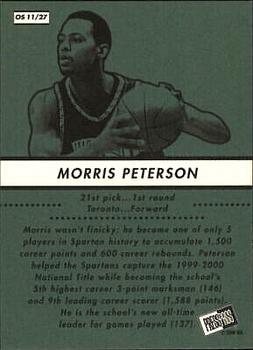 2000 Press Pass SE - Old School #OS11 Morris Peterson Back