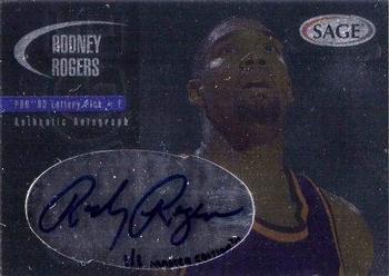2000 SAGE - Autographs Master Edition #A42 Rodney Rogers Front