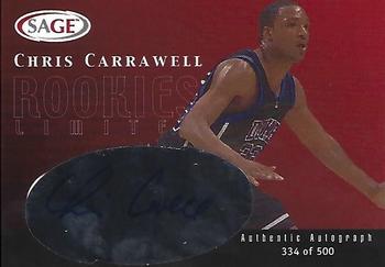 2000 SAGE - Rookie Limited Autographs #R5 Chris Carrawell Front