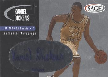 2000 SAGE - Autographs Silver #A12 Kaniel Dickens Front