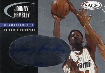 2000 SAGE - Autographs Silver #A22 Johnny Hemsley Front