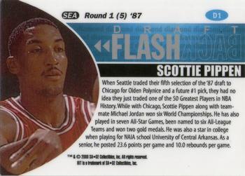 2000 SAGE HIT - Draft Flashbacks Diamond #D1 Scottie Pippen Back