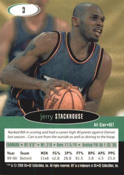 2000 SAGE HIT - NRG #3 Jerry Stackhouse Back