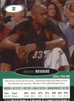 2000 SAGE HIT - NRG #32 Alonzo Mourning Back