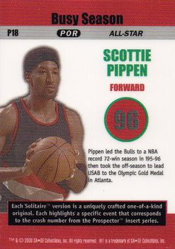 2000 SAGE HIT - Prospector Diamond Solitaire #P18 Scottie Pippen Back