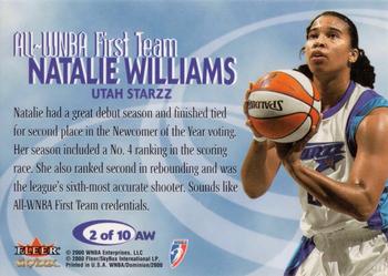 2000 SkyBox Dominion WNBA - All-WNBA #2 AW Natalie Williams Back