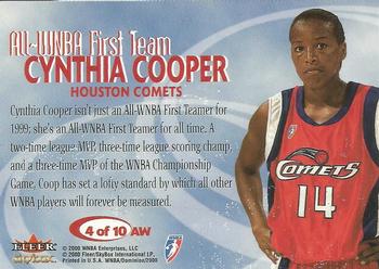 2000 SkyBox Dominion WNBA - All-WNBA #4 AW Cynthia Cooper Back