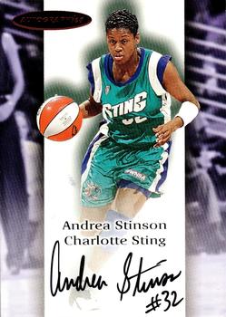 2000 SkyBox Dominion WNBA - Autographics #NNO Andrea Stinson Front
