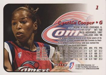 2000 SkyBox Dominion WNBA - Extra #1 Cynthia Cooper Back