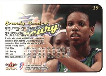 2000 SkyBox Dominion WNBA - Extra #19 Brandy Reed Back
