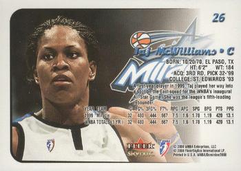 2000 SkyBox Dominion WNBA - Extra #26 Taj McWilliams-Franklin Back