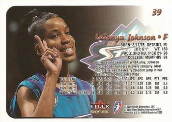 2000 SkyBox Dominion WNBA - Extra #39 LaTonya Johnson Back
