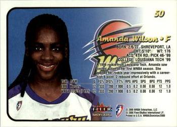 2000 SkyBox Dominion WNBA - Extra #50 Amanda Wilson Back