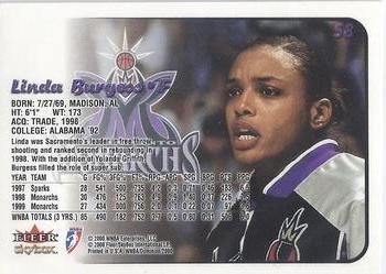 2000 SkyBox Dominion WNBA - Extra #58 Linda Burgess Back