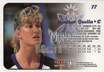 2000 SkyBox Dominion WNBA - Extra #77 Heather Quella Back
