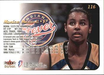 2000 SkyBox Dominion WNBA - Extra #116 Monica Maxwell Back