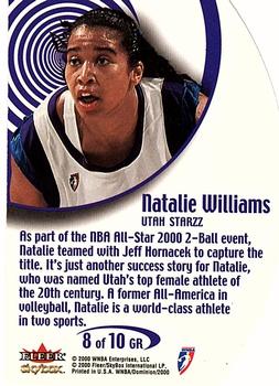 2000 SkyBox Dominion WNBA - Girls Rock #8 GR Natalie Williams Back