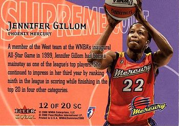 2000 SkyBox Dominion WNBA - Supreme Court #12 SC Jennifer Gillom Back
