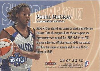 2000 SkyBox Dominion WNBA - Supreme Court #13 SC Nikki McCray Back