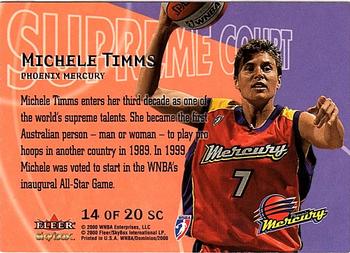 2000 SkyBox Dominion WNBA - Supreme Court #14 SC Michele Timms Back