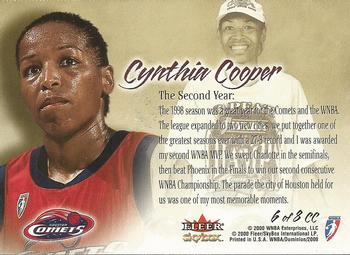 2000 SkyBox Dominion WNBA - The Cooper Collection #6 CC Cynthia Cooper Back