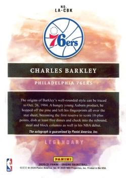 2020-21 Panini Origins - Legendary Autographs #LA-CBK Charles Barkley Back