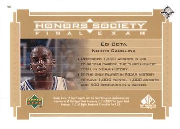 2000 SP Top Prospects - Honors Society #H8 Ed Cota Back