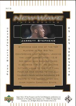 2000 SP Top Prospects - New Wave #N15 Jarrett Stephens Back