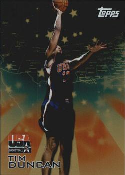 2000 Topps Team USA - Gold #1 Tim Duncan Front