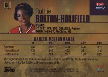 2000 Topps Team USA - Gold #66 Ruthie Bolton Back