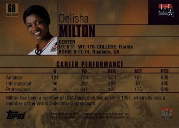 2000 Topps Team USA - Gold #68 DeLisha Milton Back