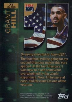 2000 Topps Team USA - Gold #77 Grant Hill Back